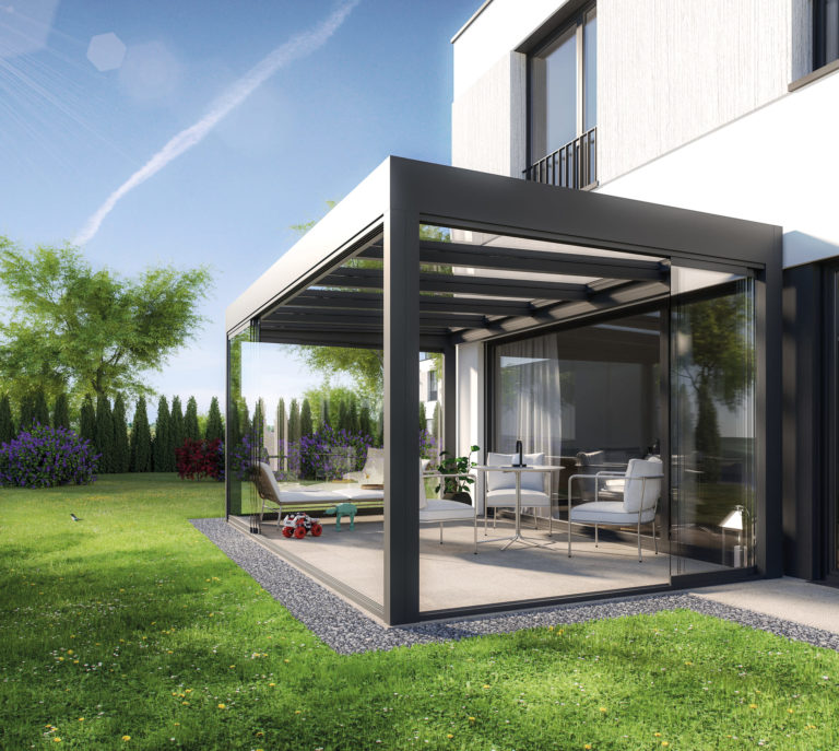 Terrassen Flachdach Cubo - EcoWintergärten